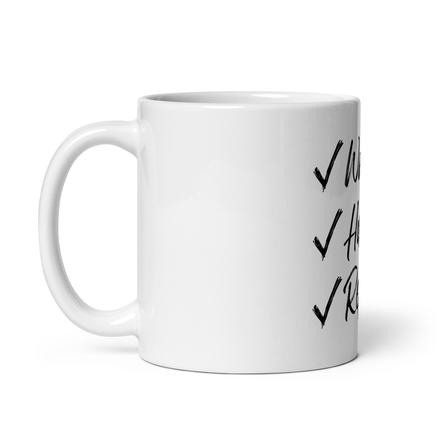Hunt White glossy mug
